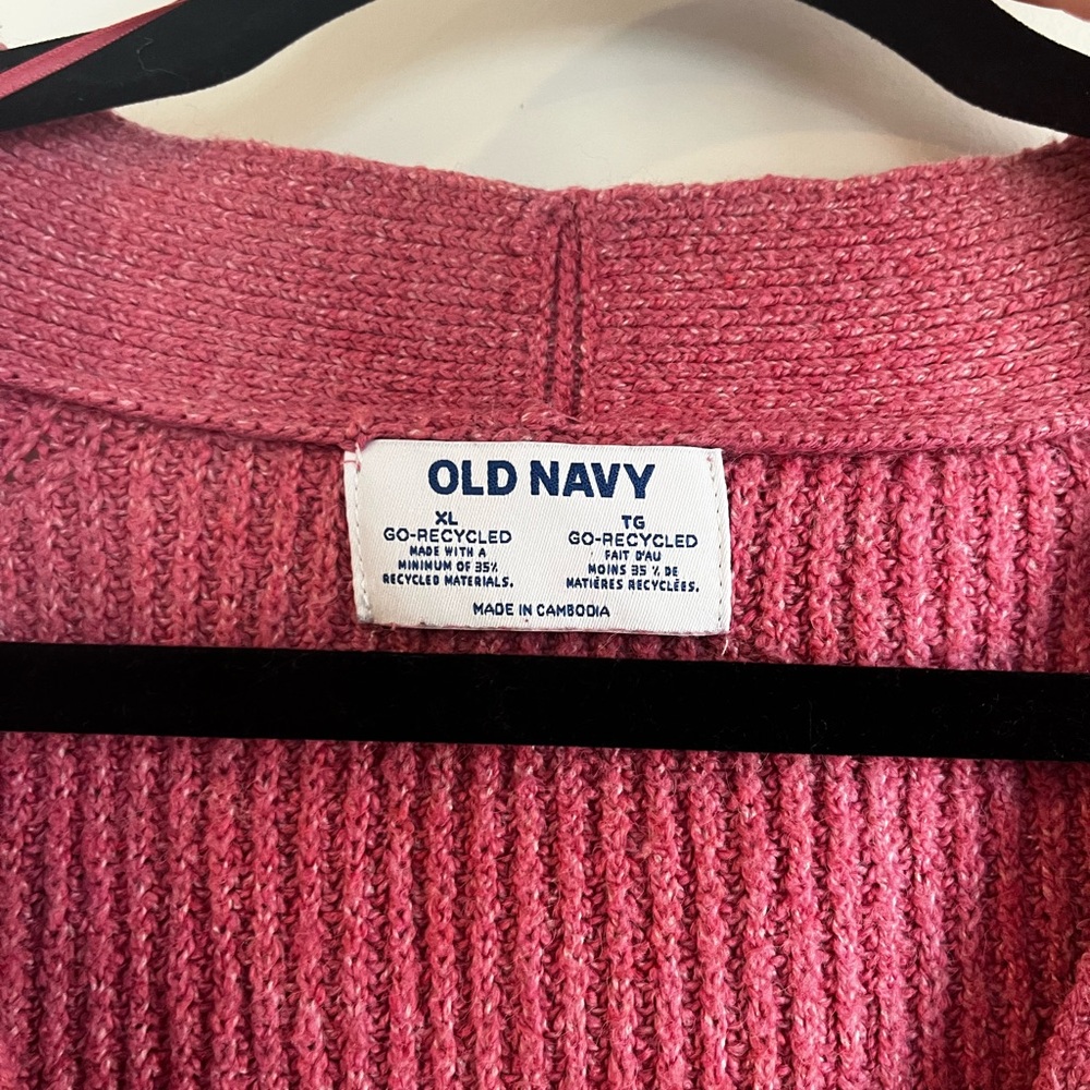 Old Navy Women's Cozy Pink Cardigan Sweater | XL - Picture 4 of 5